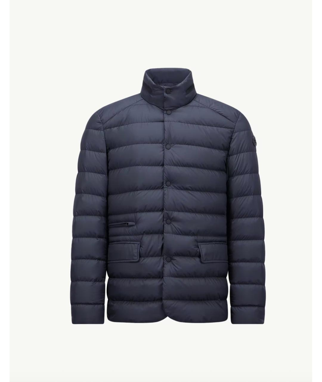 MONCLER Темно-синяя полиамидовая куртка, фото 7