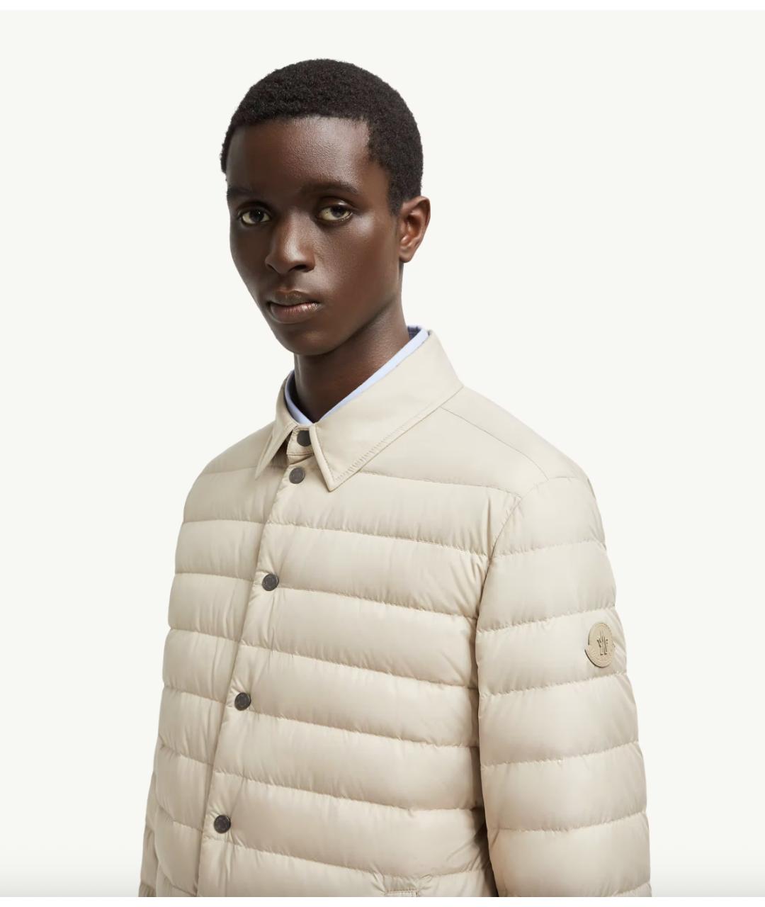 MONCLER Бежевая полиамидовая куртка, фото 3