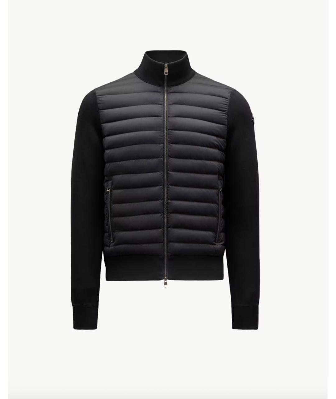 MONCLER Черный полиамидовый кардиган, фото 6