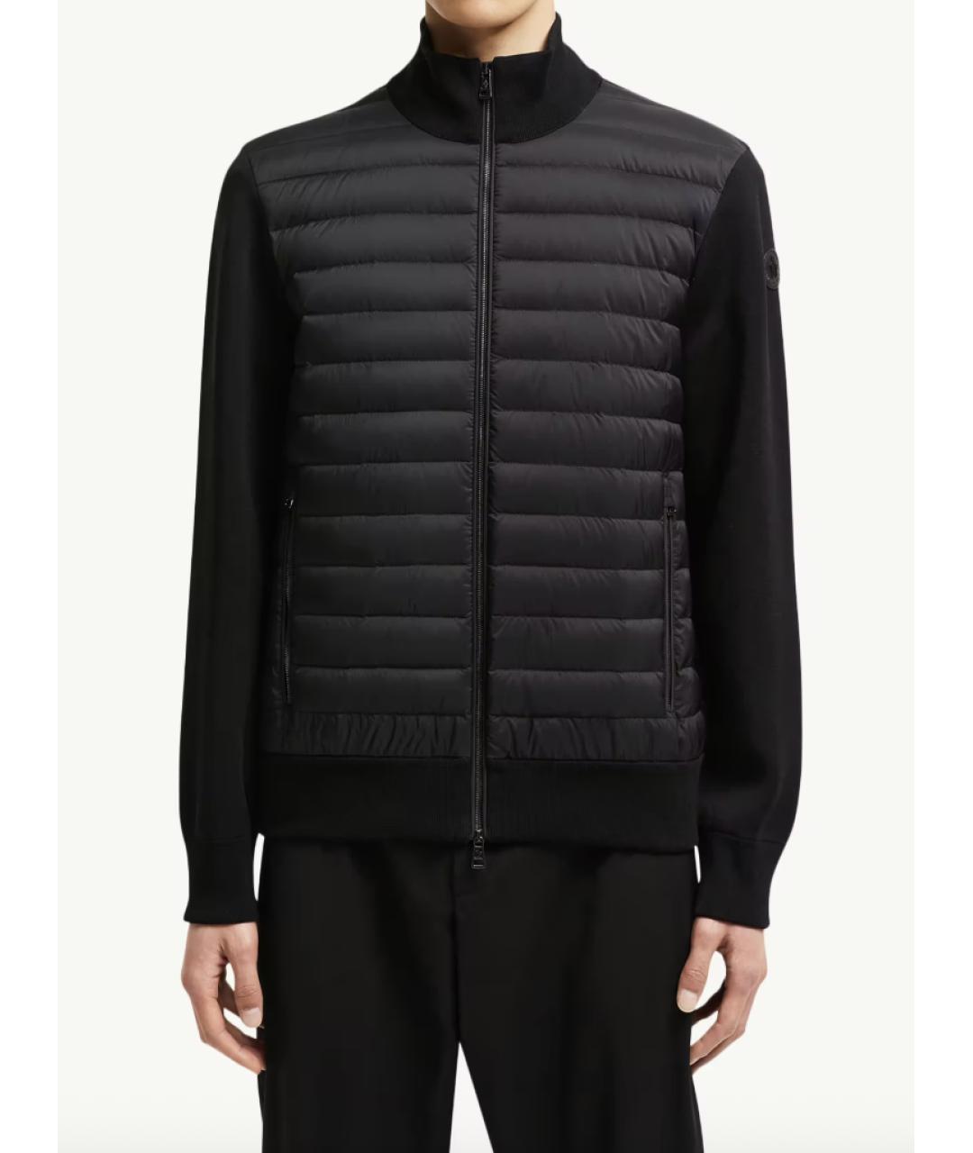 MONCLER Черный полиамидовый кардиган, фото 3