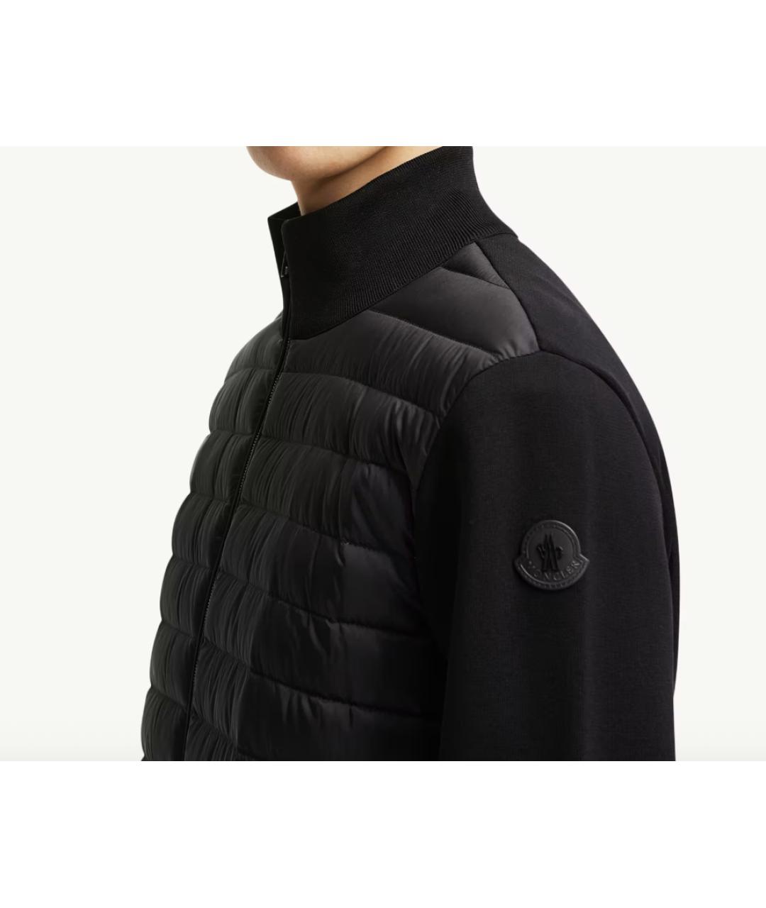 MONCLER Черный полиамидовый кардиган, фото 2