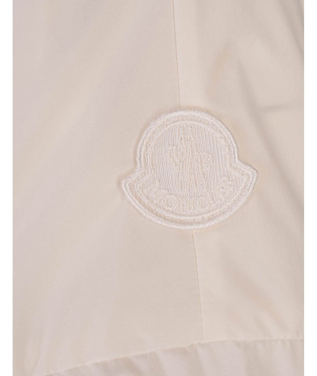 MONCLER Бежевая полиамидовая куртка, фото 3