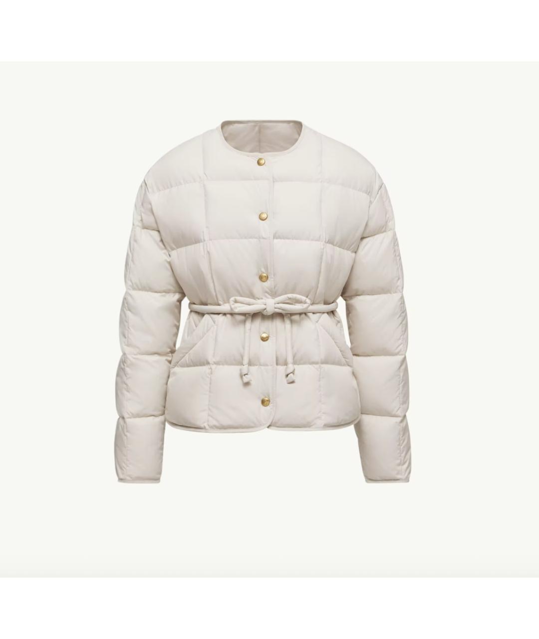 MONCLER Белая полиамидовая куртка, фото 6