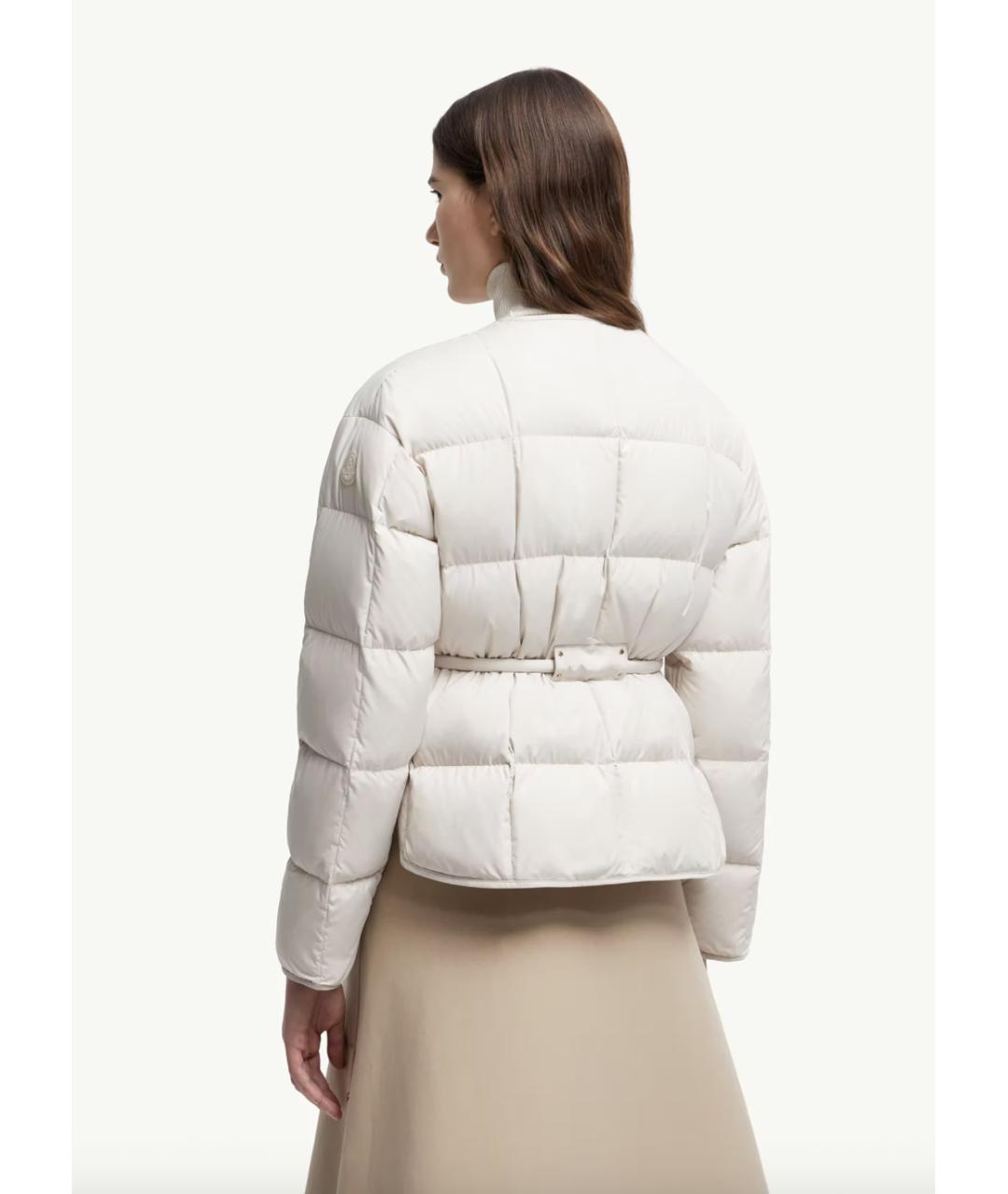 MONCLER Белая полиамидовая куртка, фото 5
