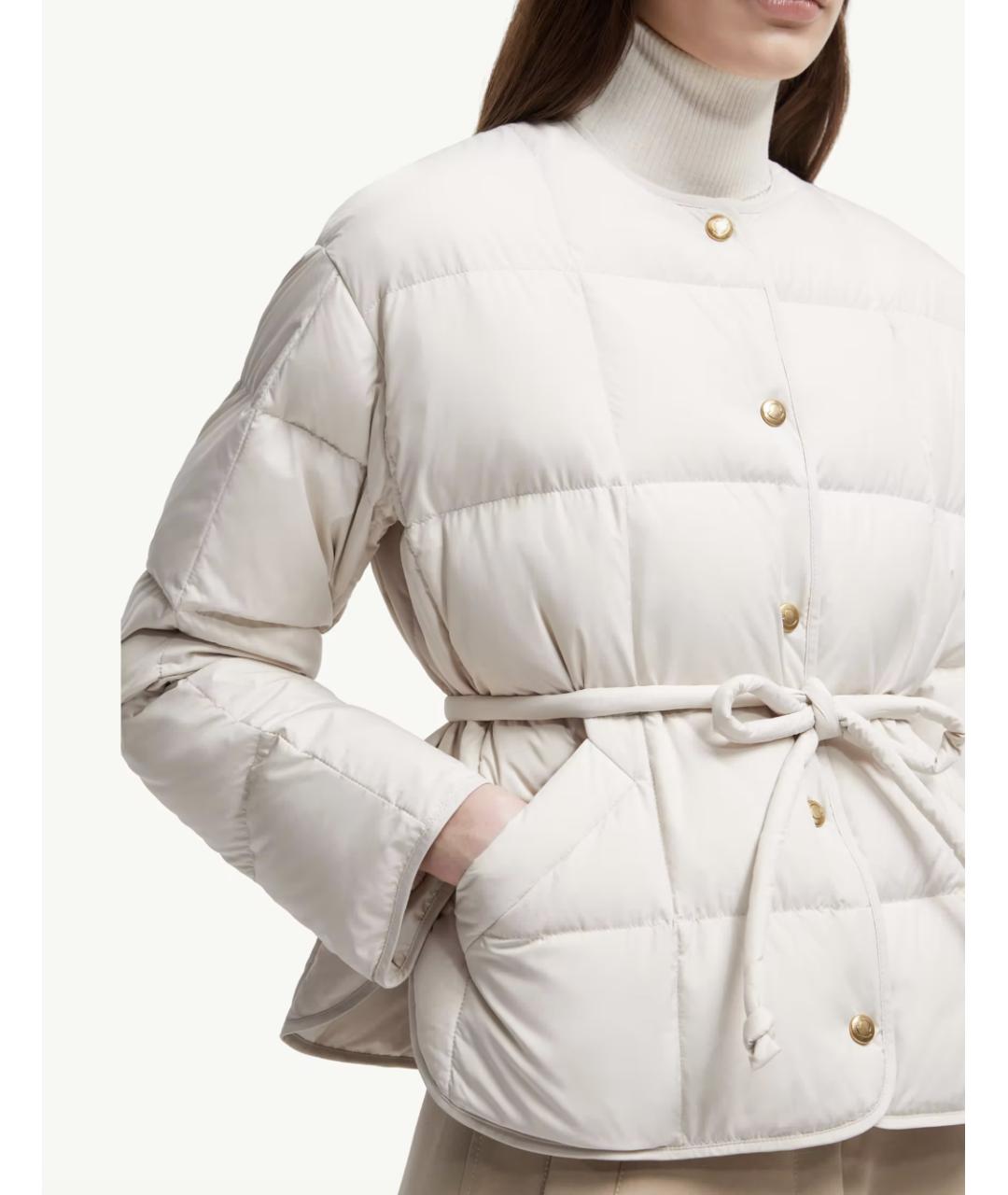 MONCLER Белая полиамидовая куртка, фото 4