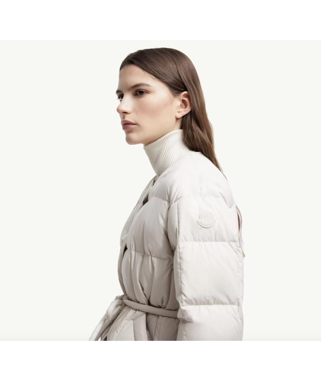 MONCLER Белая полиамидовая куртка, фото 3