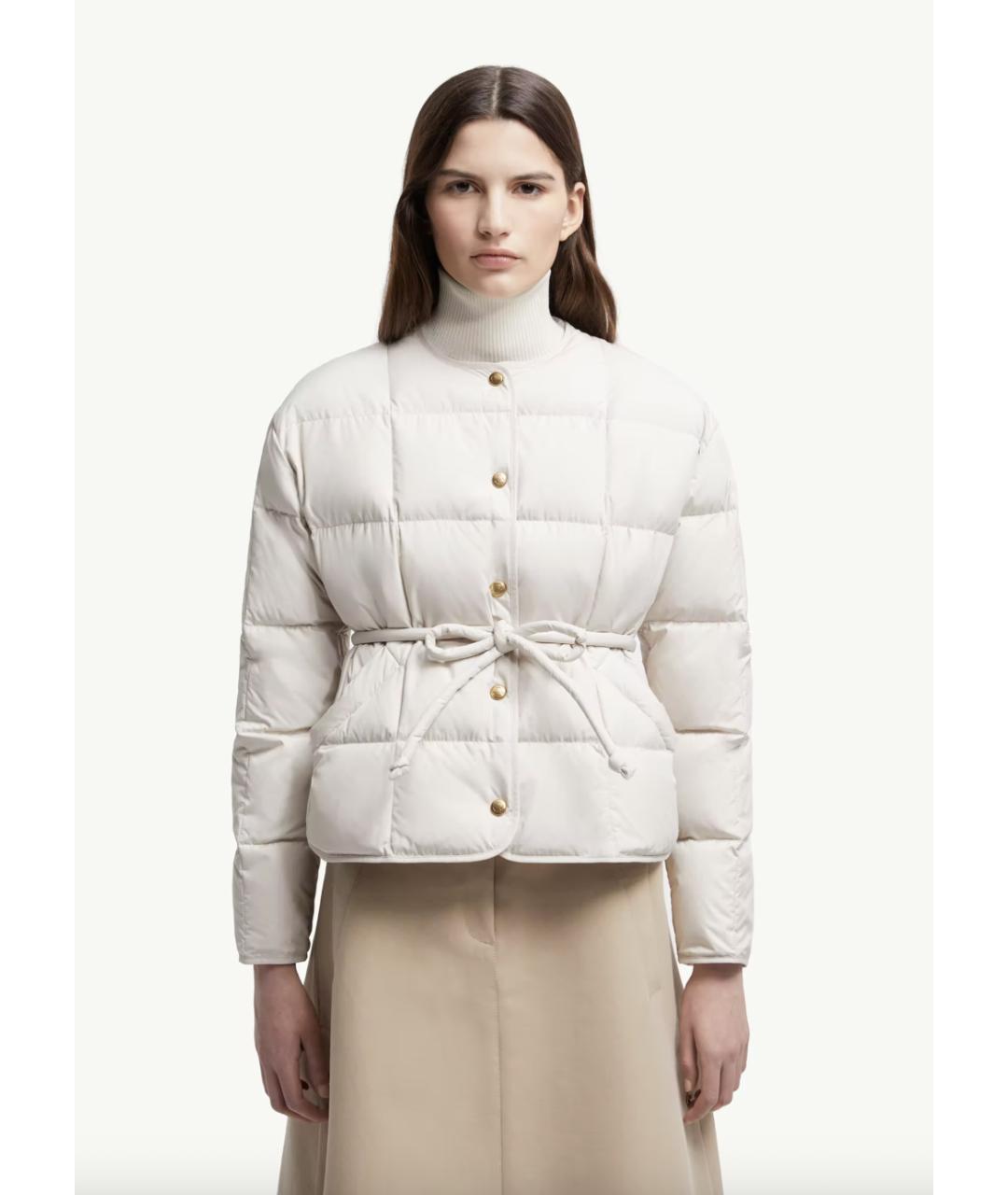 MONCLER Белая полиамидовая куртка, фото 2