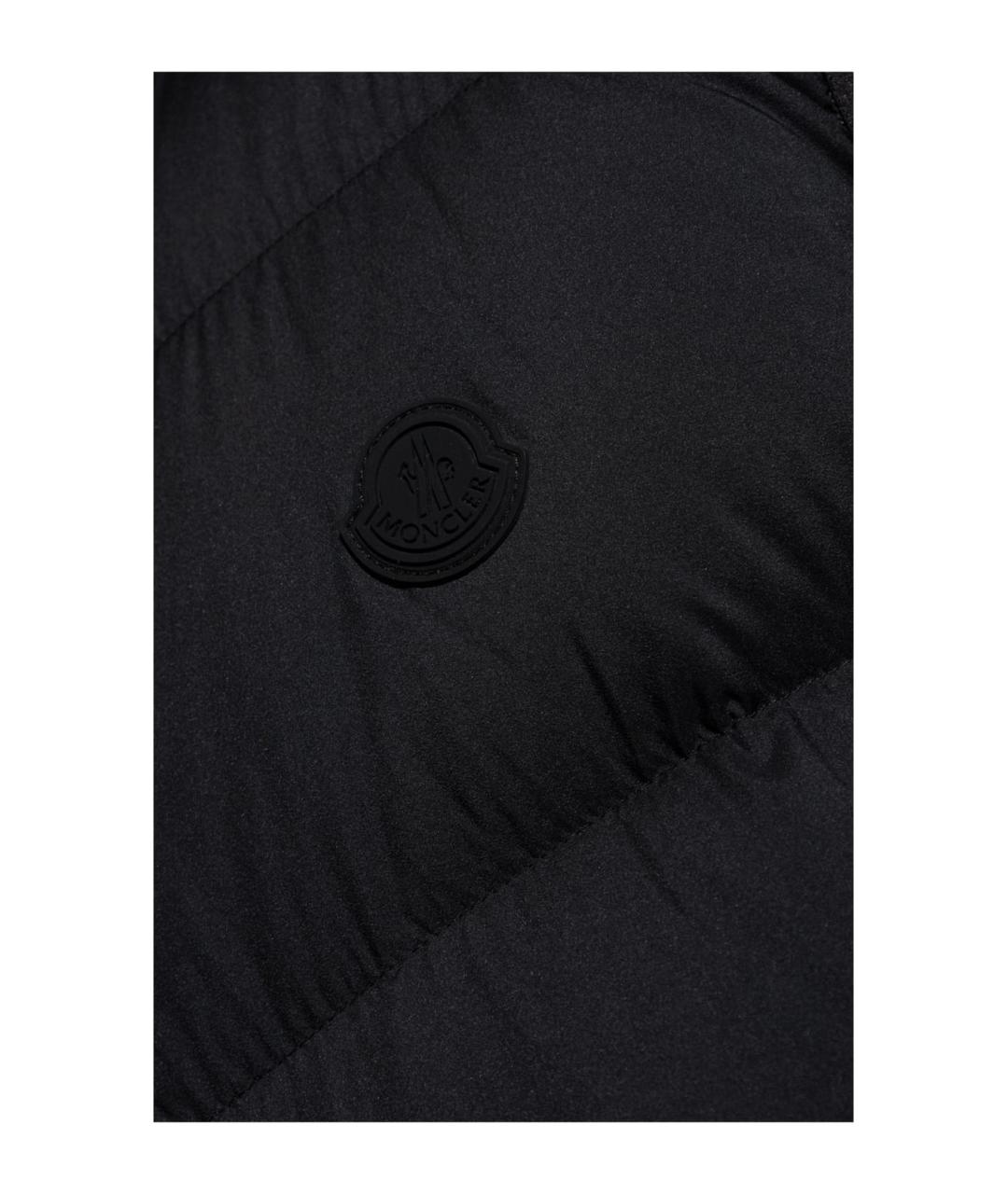 MONCLER Черный полиэстеровый жилет, фото 4