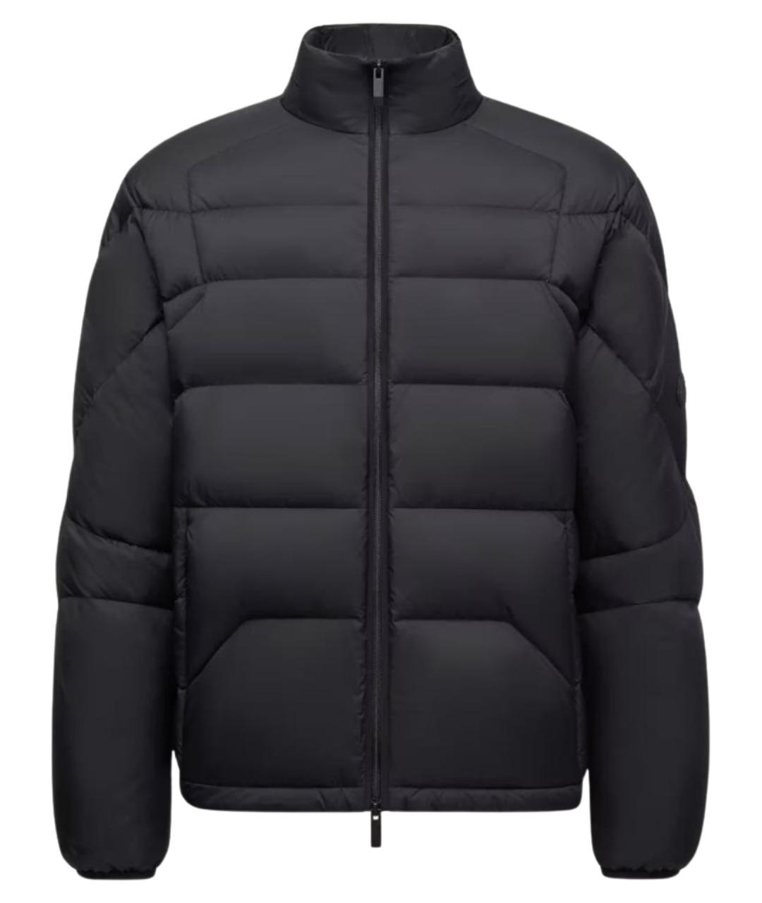 MONCLER Черный полиэстеровый пуховик, фото 1