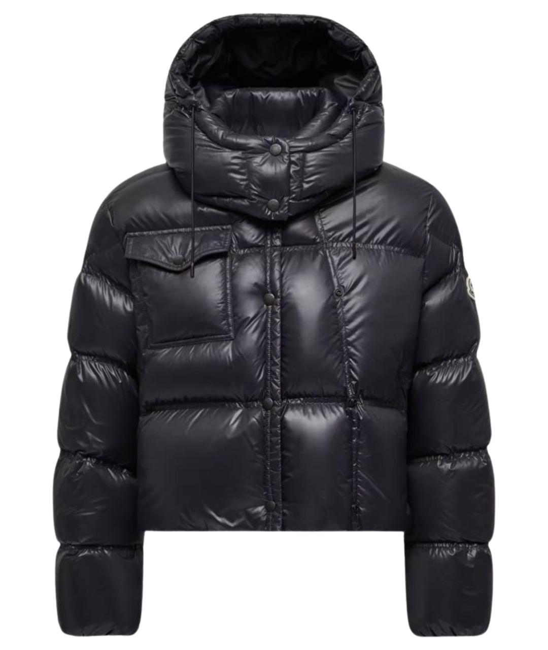 MONCLER Черный полиамидовый пуховик, фото 1