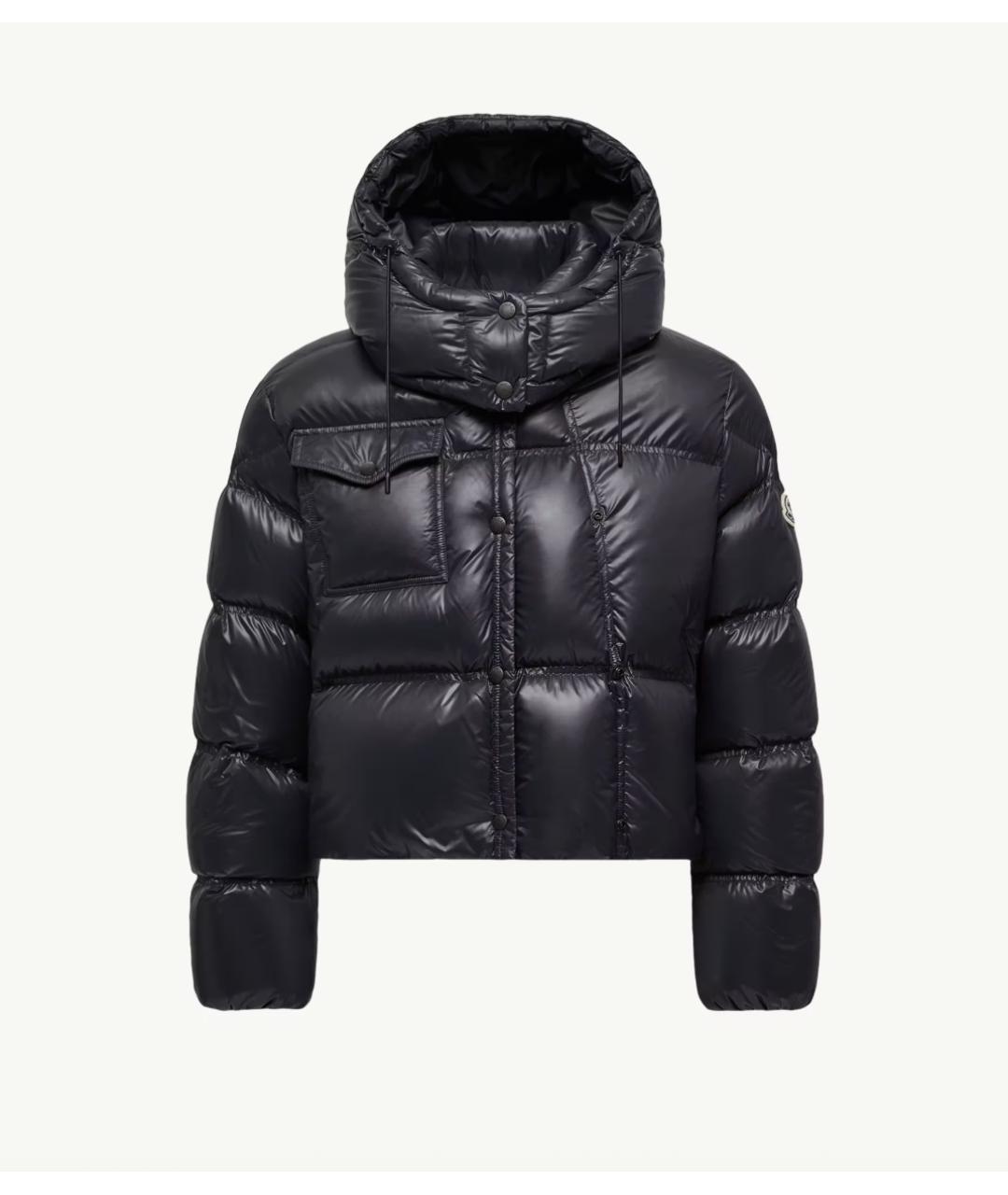 MONCLER Черный полиамидовый пуховик, фото 6
