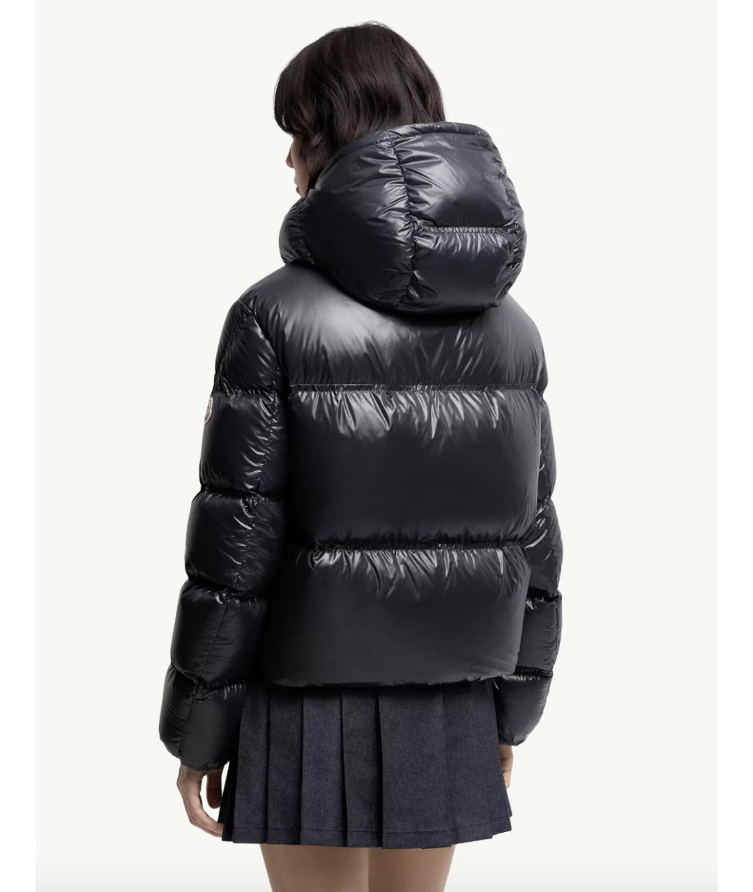 MONCLER Черный полиамидовый пуховик, фото 3