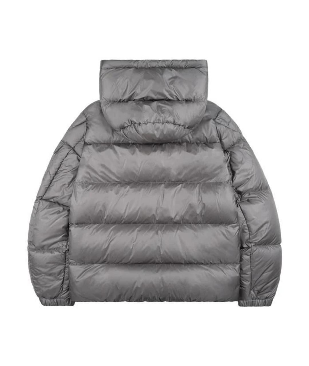 MONCLER Серая полиамидовая куртка, фото 2