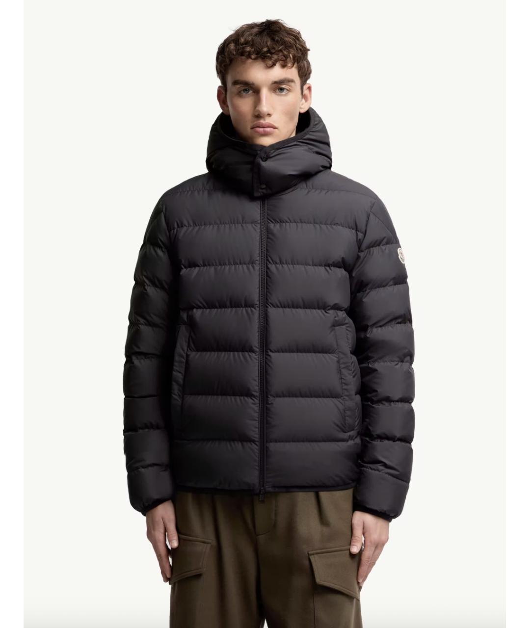 MONCLER Черная полиэстеровая куртка, фото 3