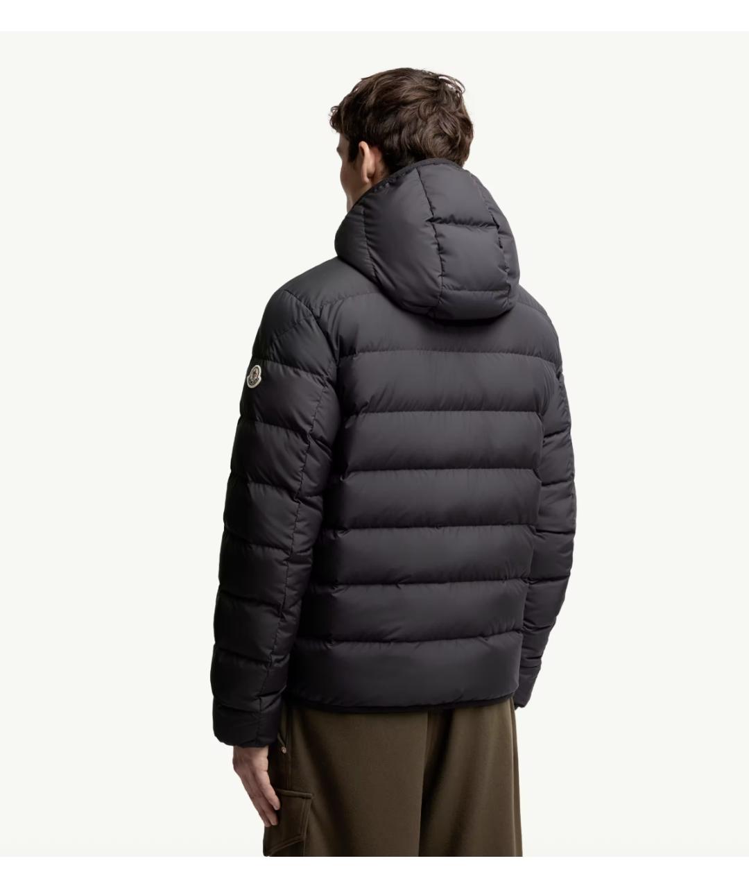 MONCLER Черная полиэстеровая куртка, фото 4