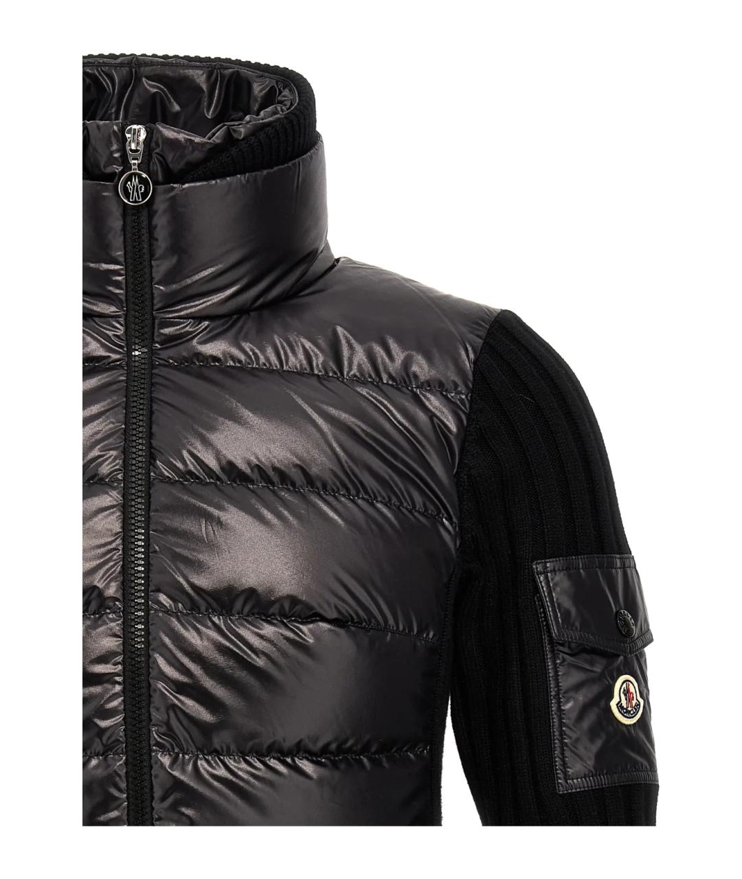 MONCLER Черная полиэстеровая куртка, фото 3
