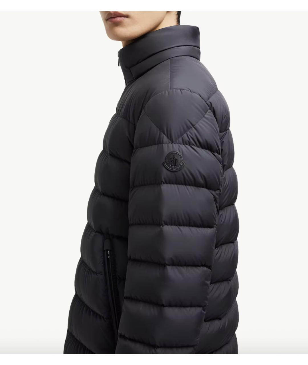 MONCLER Черная полиэстеровая куртка, фото 2