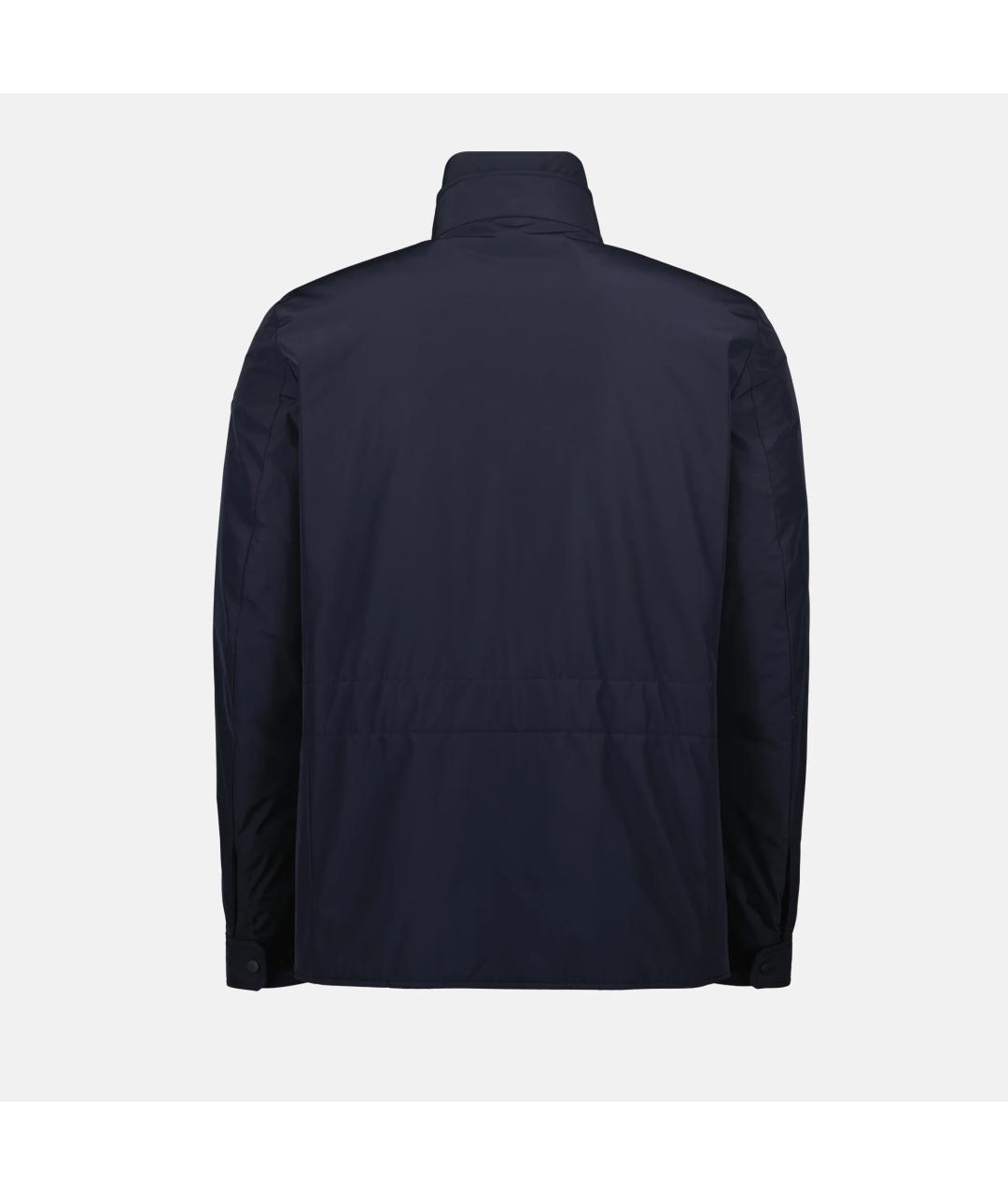 MONCLER Темно-синяя полиэстеровая куртка, фото 3