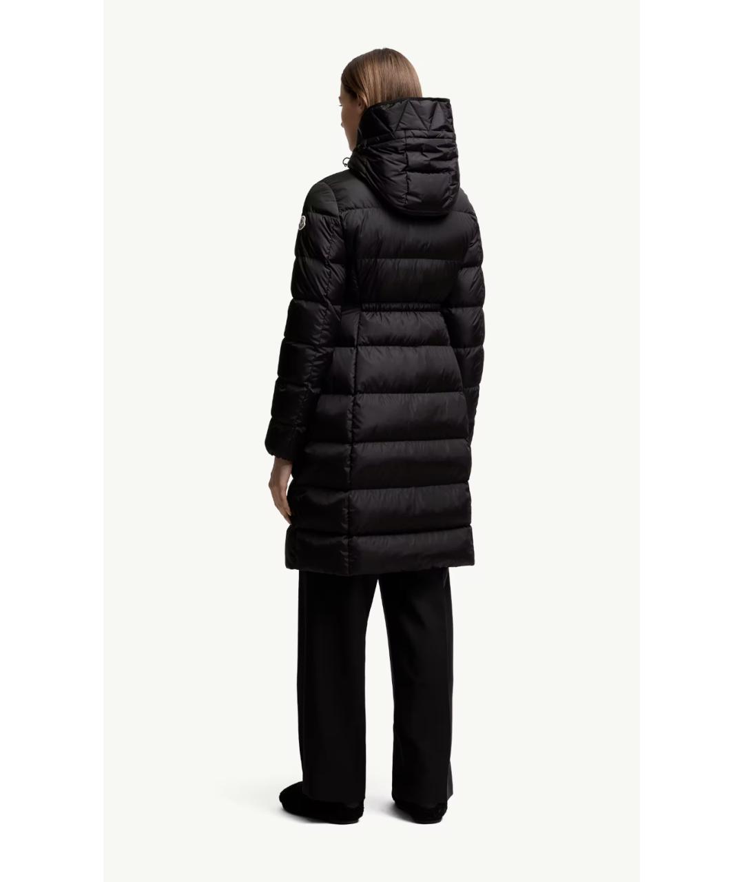 MONCLER Черный полиамидовый пуховик, фото 4