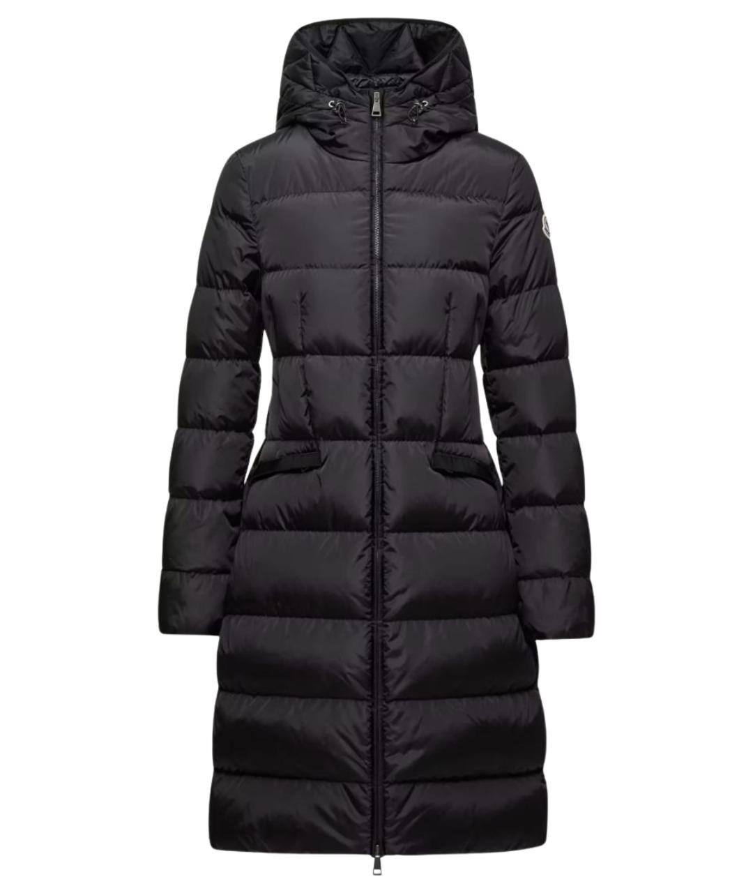 MONCLER Черный полиэстеровый пуховик, фото 1