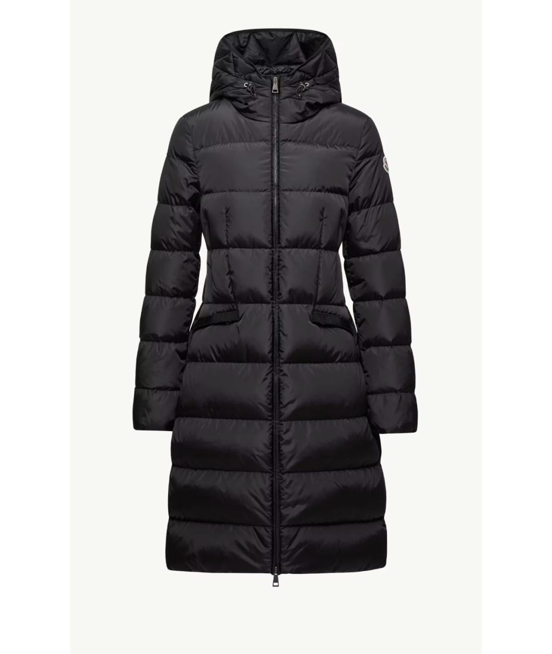 MONCLER Черный полиэстеровый пуховик, фото 5