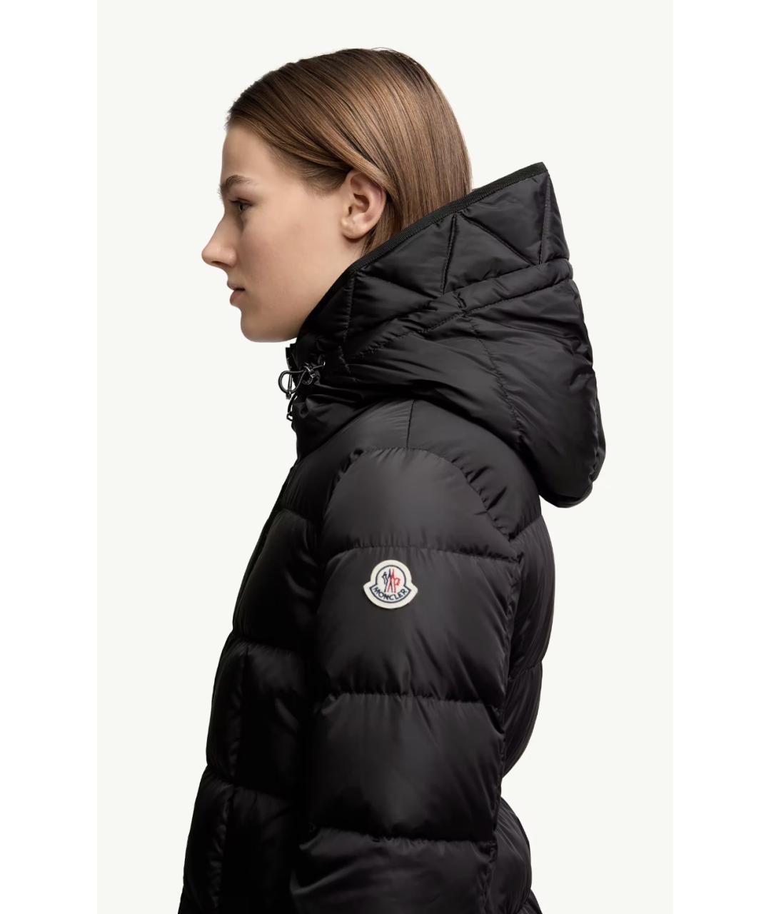 MONCLER Черный полиэстеровый пуховик, фото 3