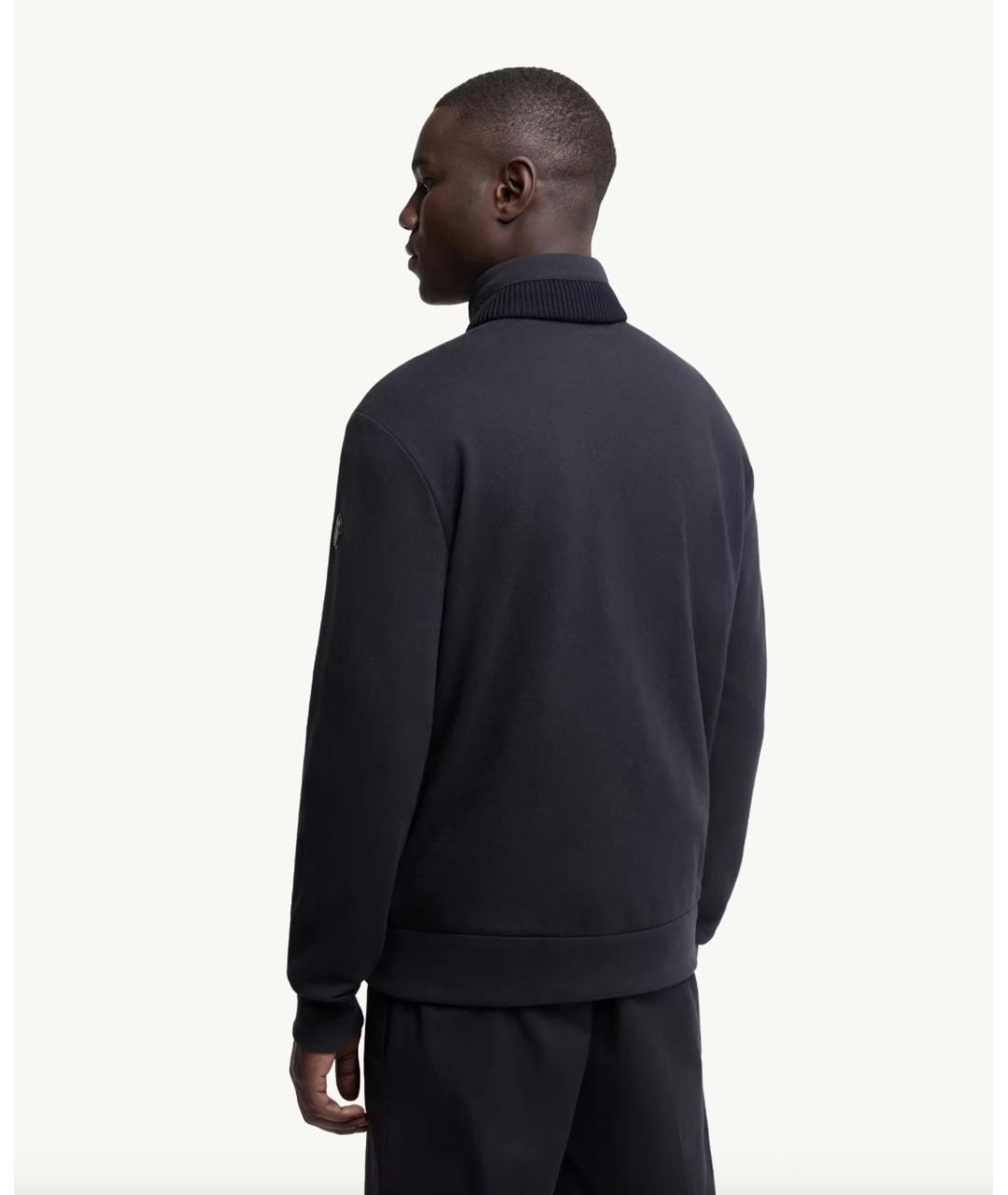 MONCLER Темно-синий хлопковый кардиган, фото 5
