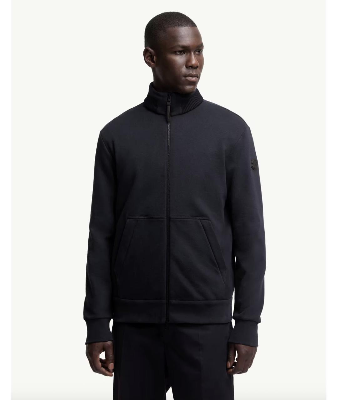 MONCLER Темно-синий хлопковый кардиган, фото 3