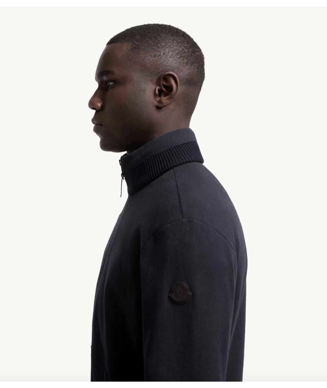 MONCLER Темно-синий хлопковый кардиган, фото 4