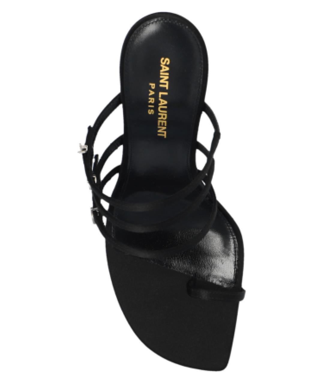 SAINT LAURENT Черные мюли, фото 3
