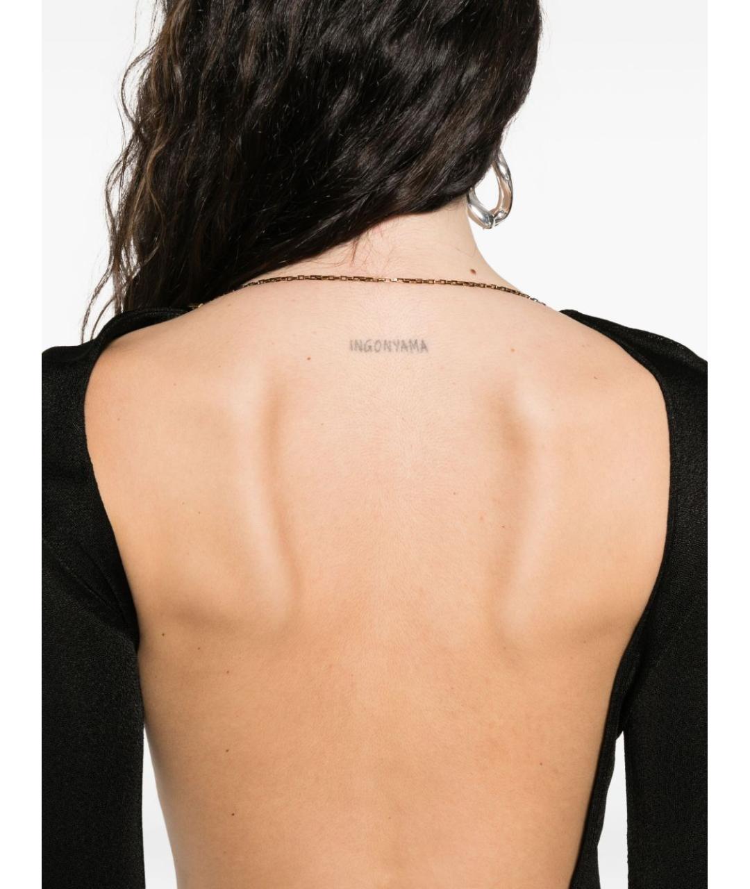 SAINT LAURENT Черное вискозное платье, фото 4