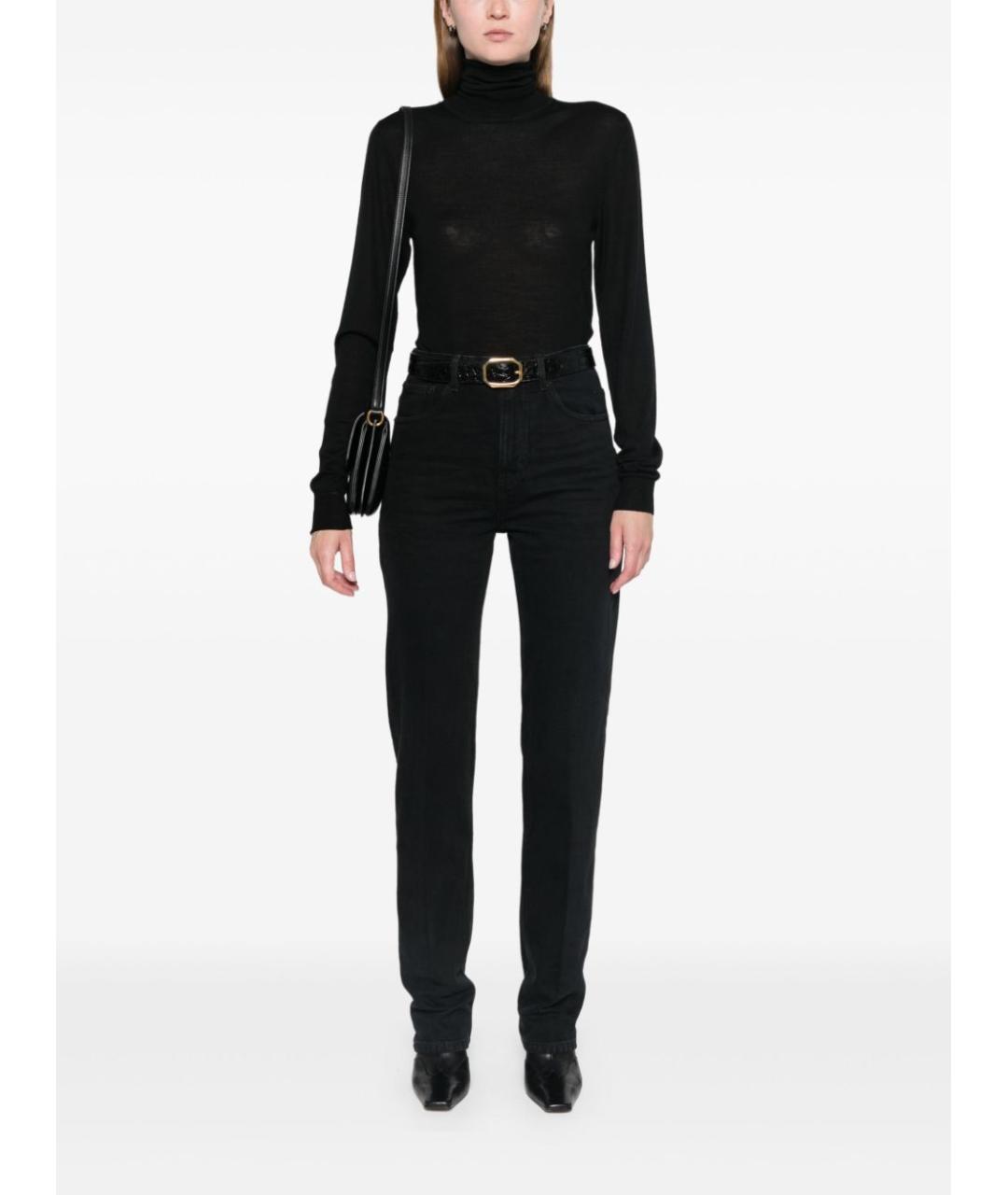 SAINT LAURENT Черные прямые джинсы, фото 3