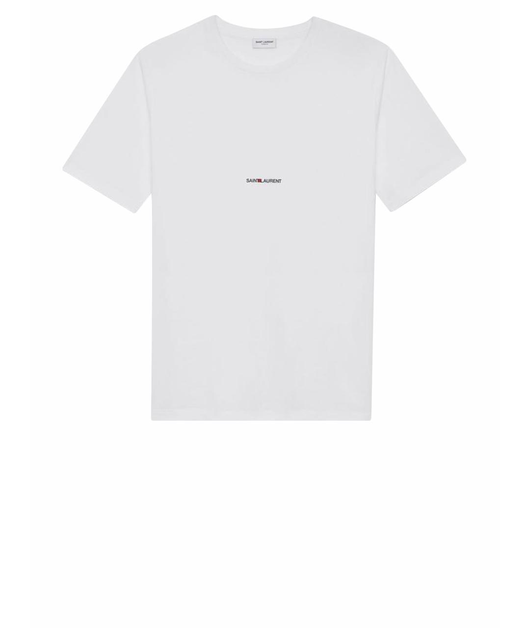 SAINT LAURENT Белая хлопковая футболка, фото 1