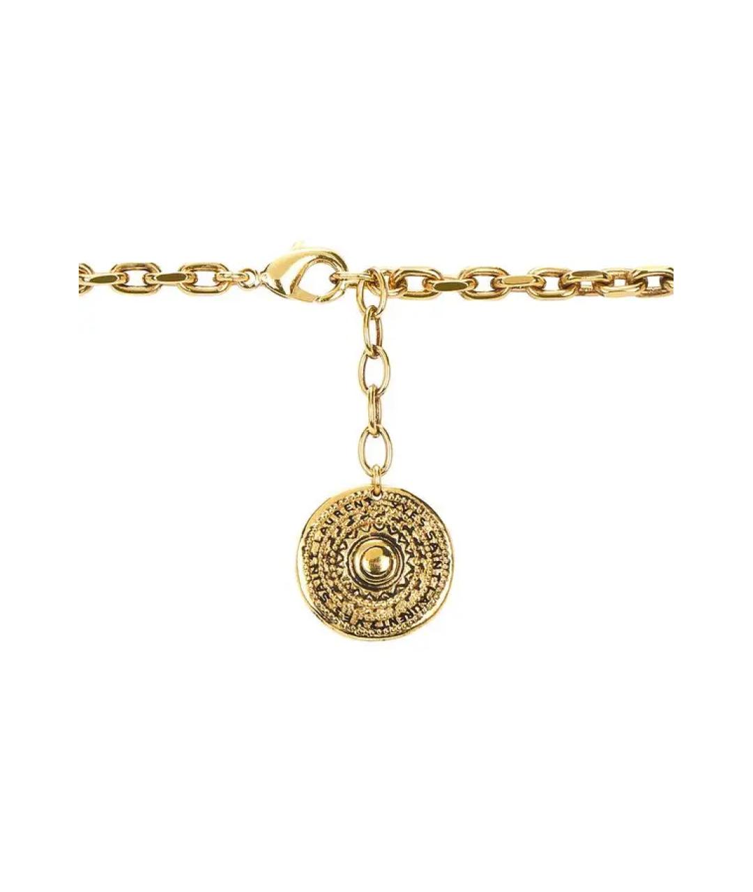 SAINT LAURENT Золотое металлическое колье, фото 3