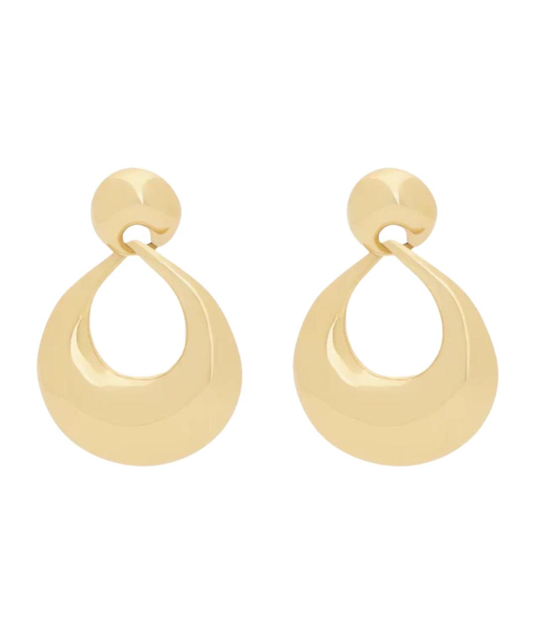 SAINT LAURENT Золотые латунные серьги, фото 1