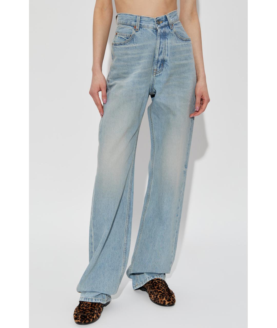 SAINT LAURENT Голубые прямые джинсы, фото 2