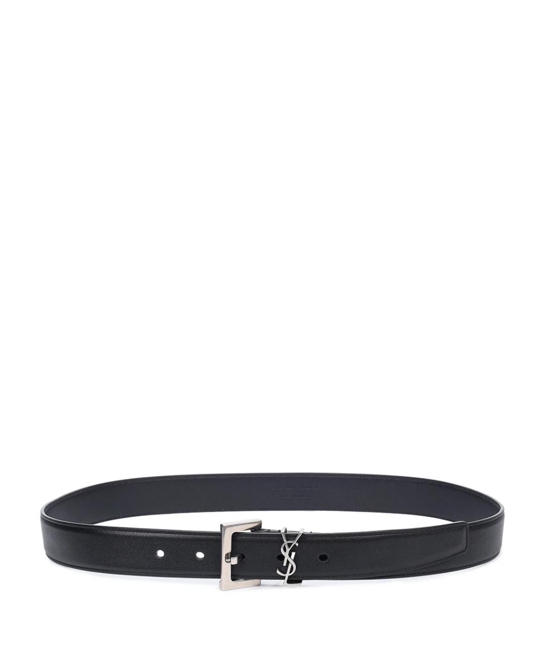 SAINT LAURENT Черный ремень, фото 2