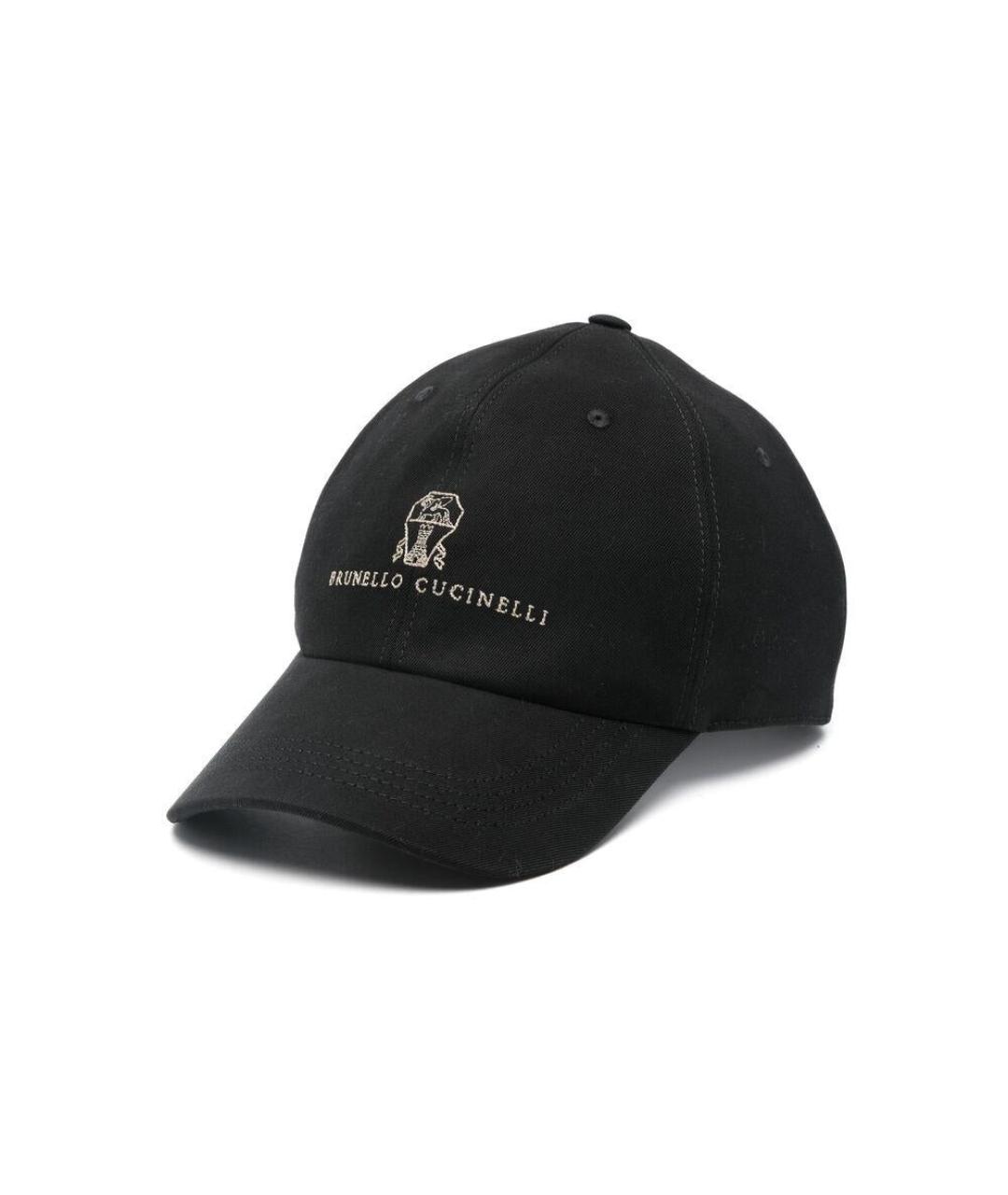 BRUNELLO CUCINELLI Черная хлопковая кепка/бейсболка, фото 2