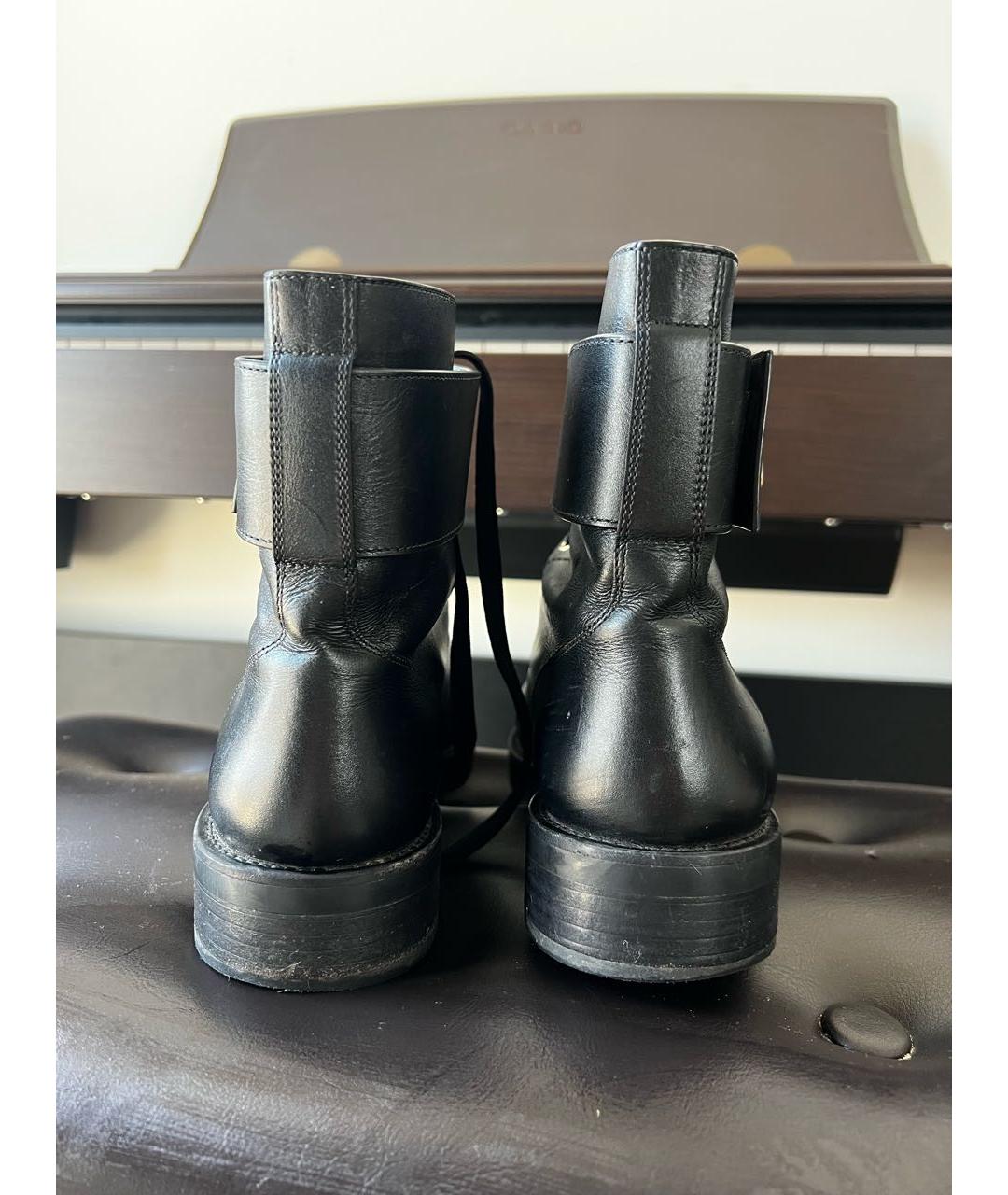 LOUIS VUITTON Черные кожаные ботинки, фото 4