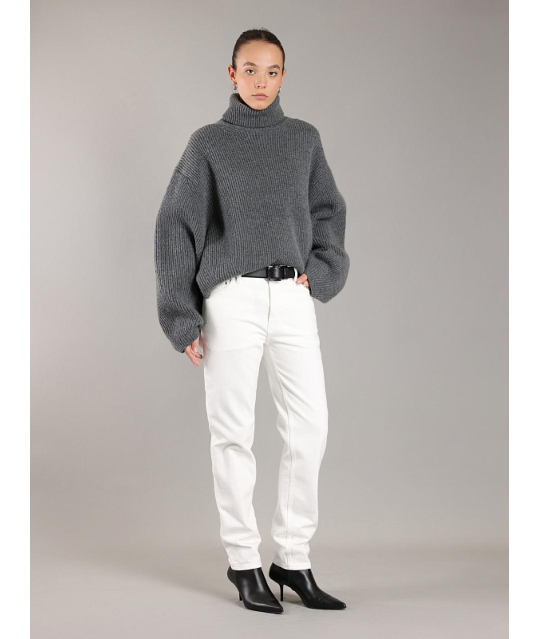 TOTEME Серый шерстяной джемпер / свитер, фото 2