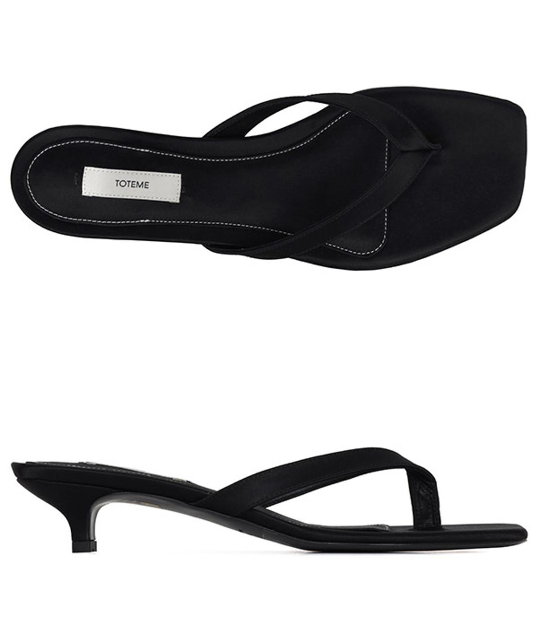 TOTEME Черные шлепанцы, фото 2