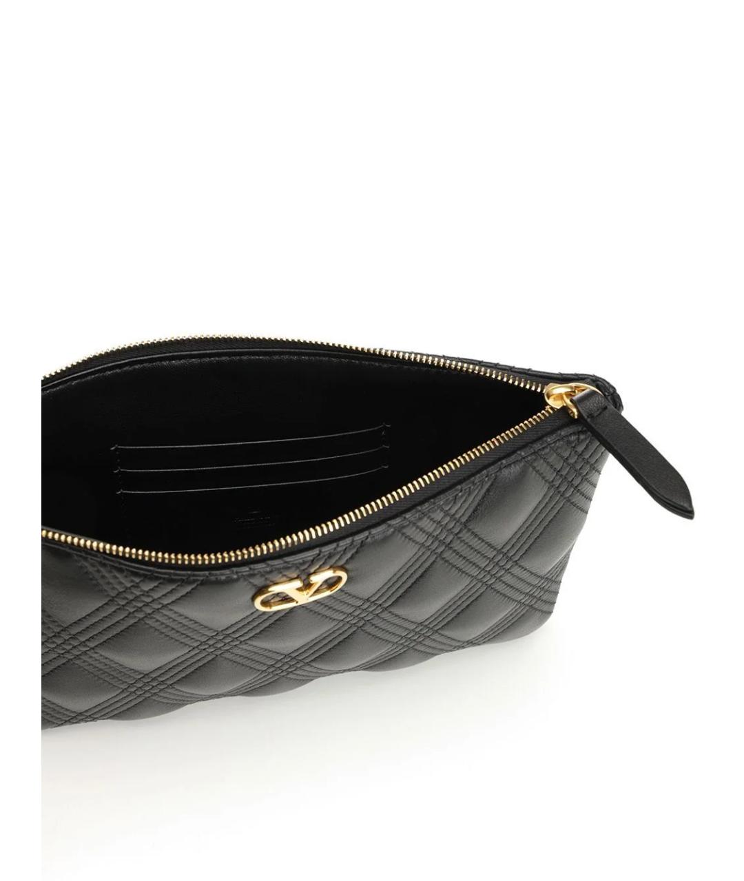 VALENTINO Черный кожаный кошелек, фото 4