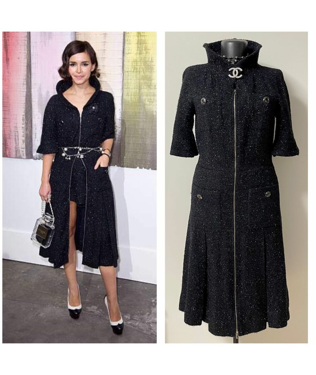 CHANEL Черное пальто, фото 2