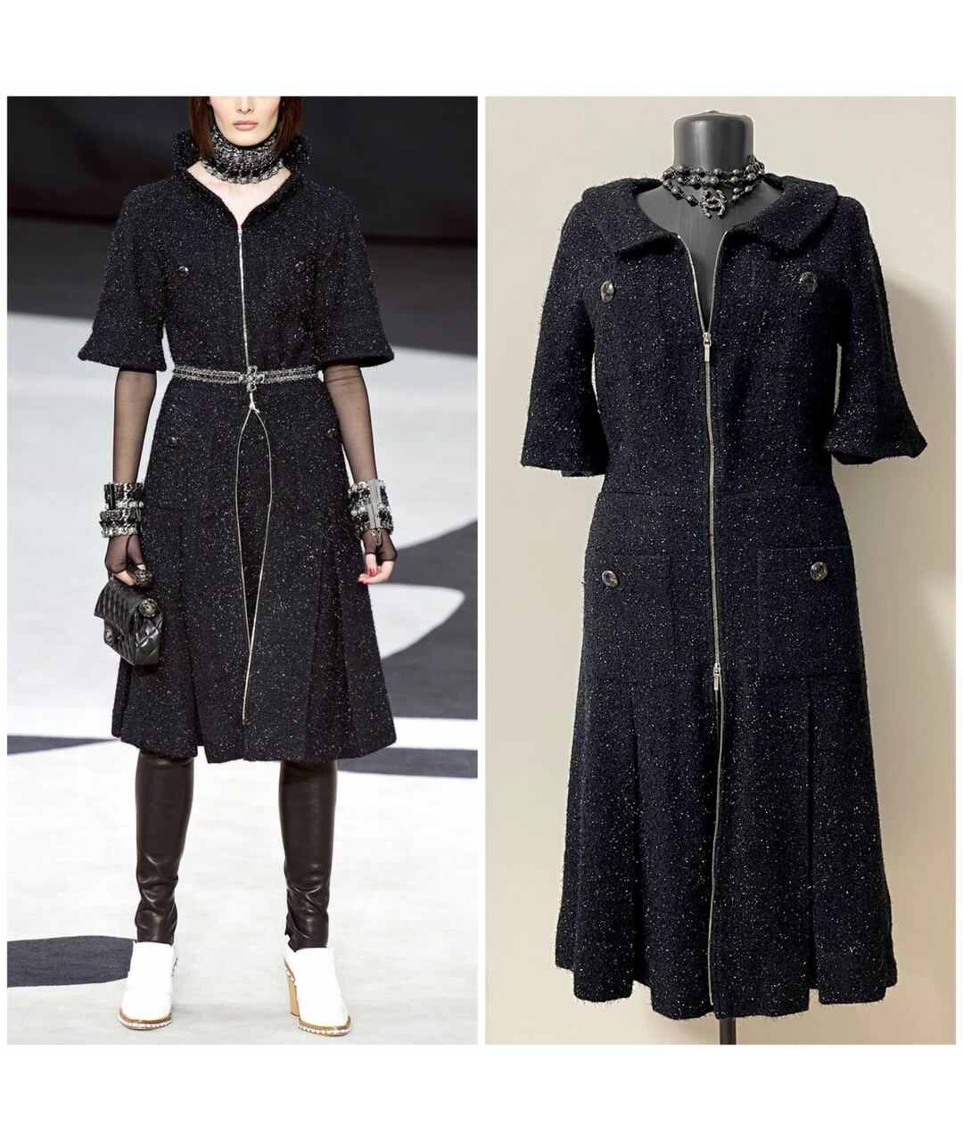 CHANEL Черное пальто, фото 4