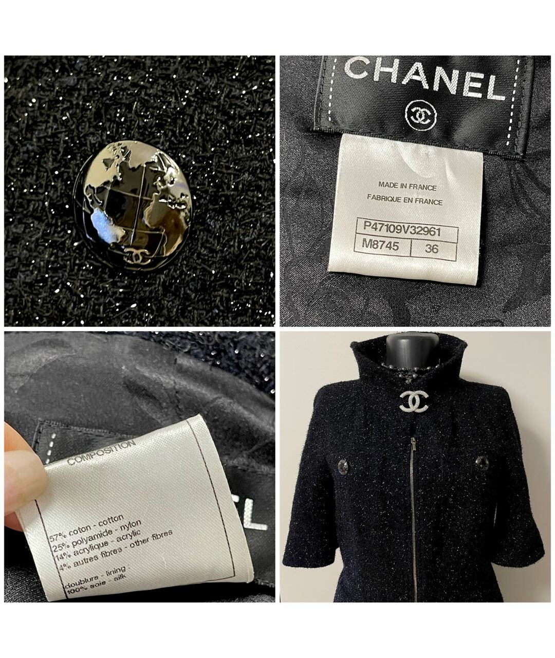 CHANEL Черное пальто, фото 8