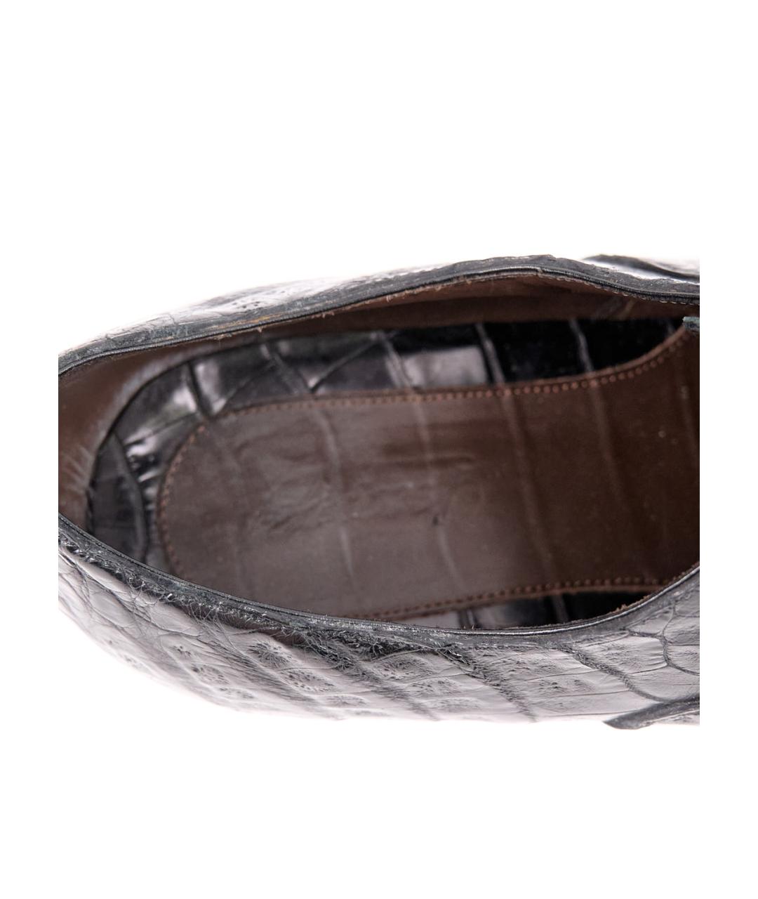 BRIONI Черные туфли из экзотической кожи, фото 5