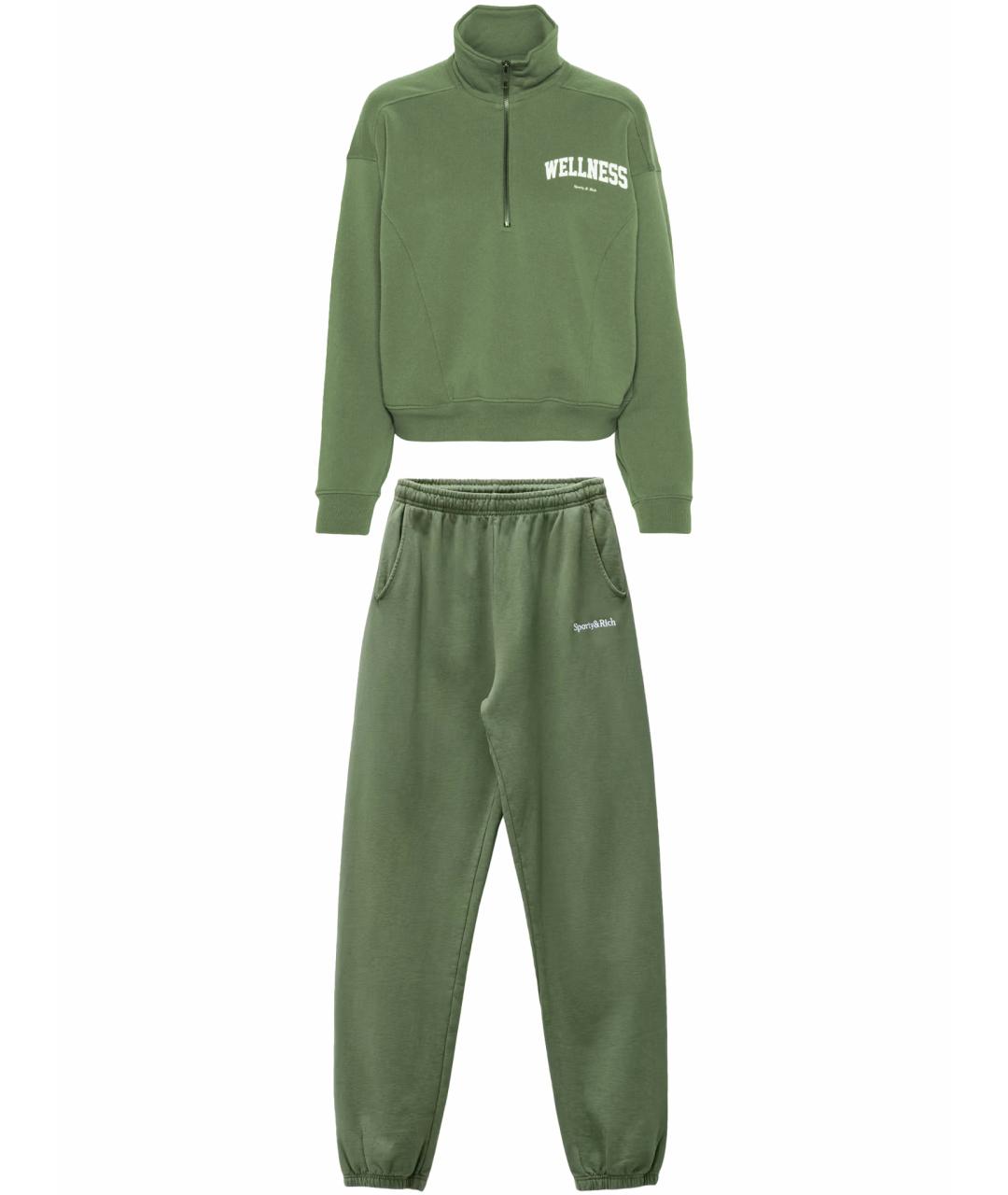 SPORTY AND RICH Хаки хлопковый спортивные костюмы, фото 1