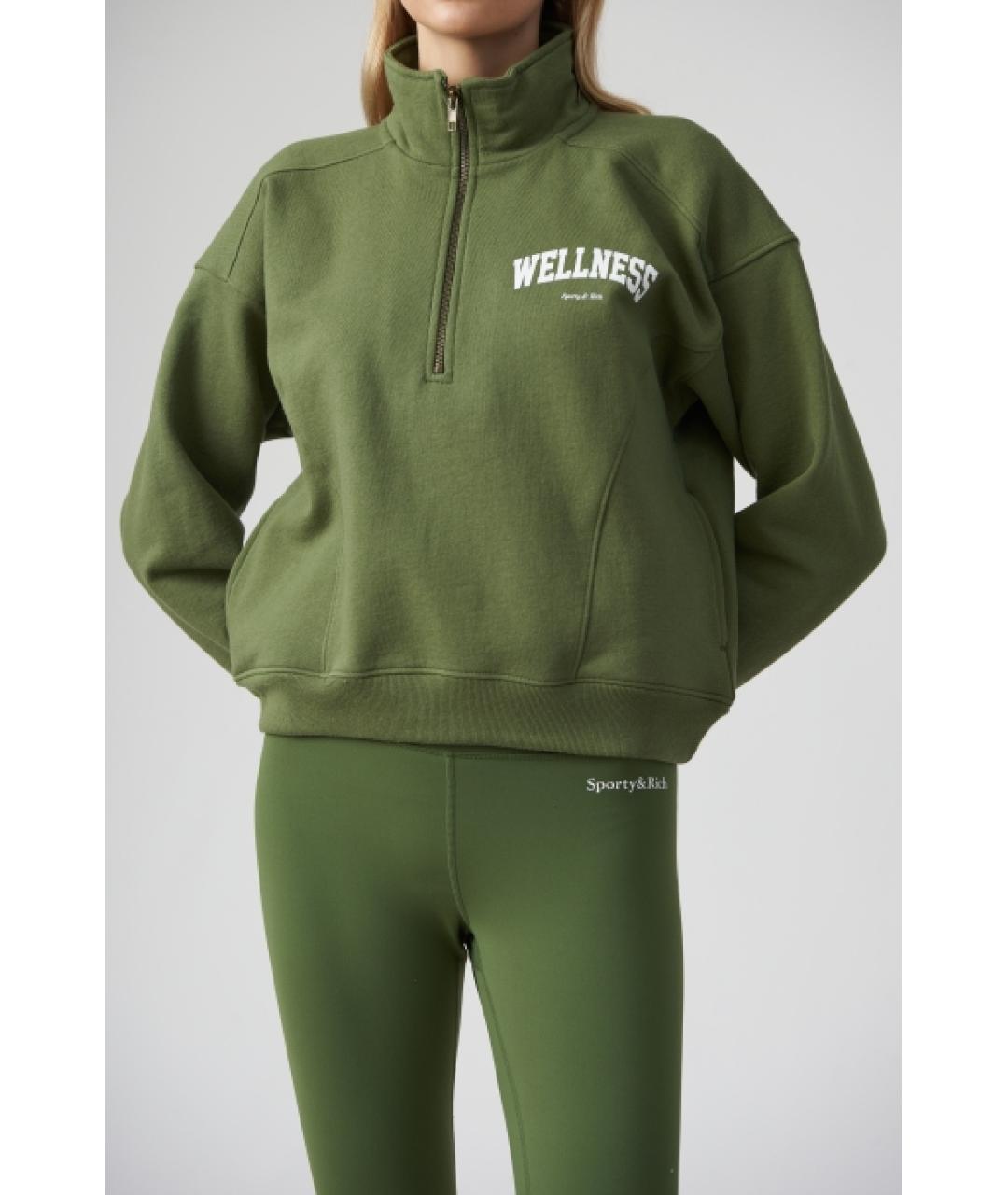 SPORTY AND RICH Хаки хлопковый спортивные костюмы, фото 7