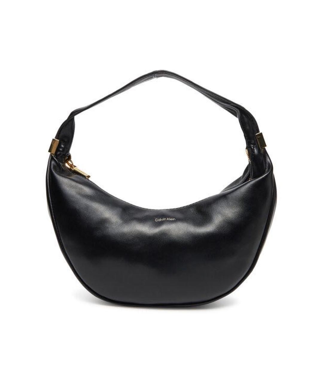 CALVIN KLEIN Черная сумка с короткими ручками из искусственной кожи, фото 1