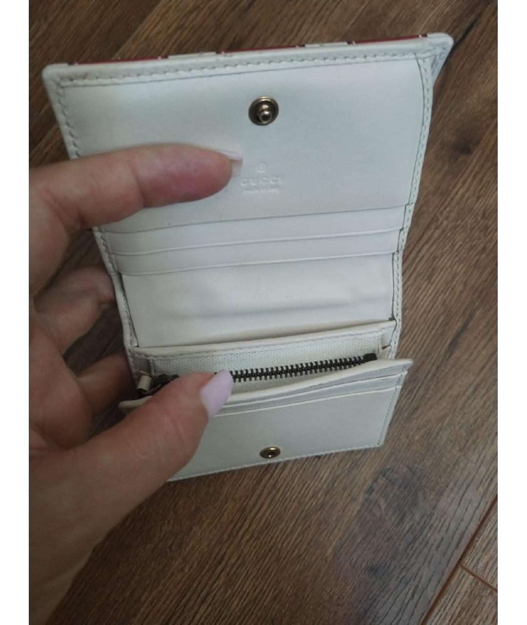 GUCCI Красный кожаный кошелек, фото 5